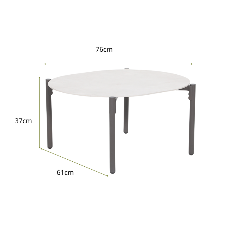 NEMORA IV 4-Seater Outdoor Modular Lounge Set - Coffee Table Dimensions