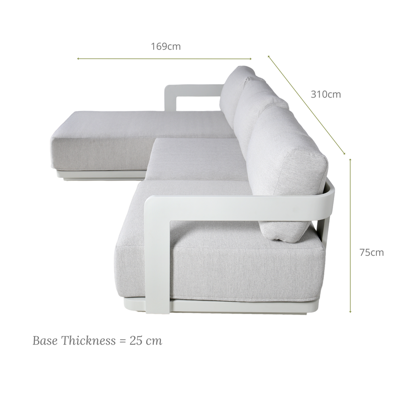 OLMO 3-Seater Outdoor Chaise Lounge