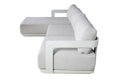 OLMO 3-Seater Outdoor Chaise Lounge - Side view on a white background