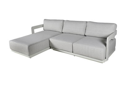OLMO 3-Seater Outdoor Chaise Lounge - Angle view on a white background
