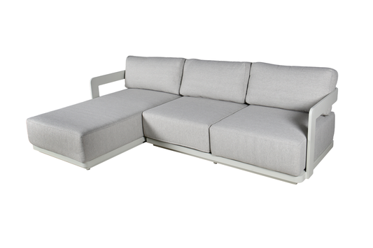 OLMO 3-Seater Outdoor Chaise Lounge - Angle view on a white background