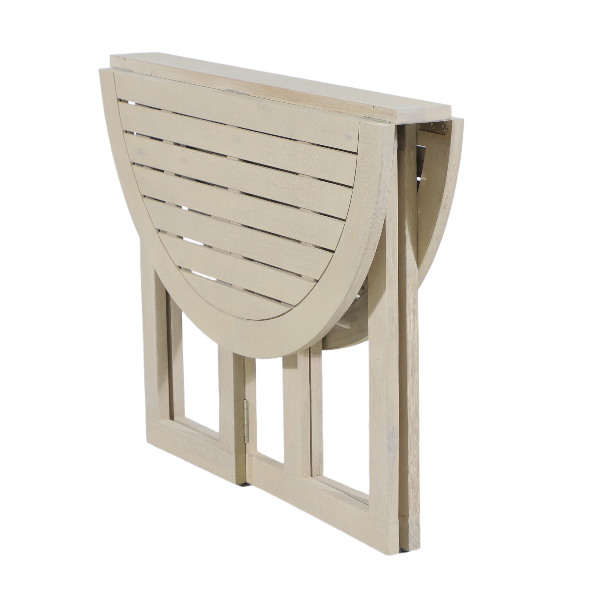 PAPIRO V 4-Seater Foldable Outdoor Dining Setting – Collapsed Round Dining Table