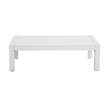 PESCO IV 5-Seater Outdoor Lounge Setting in White - Coffee Table Detail