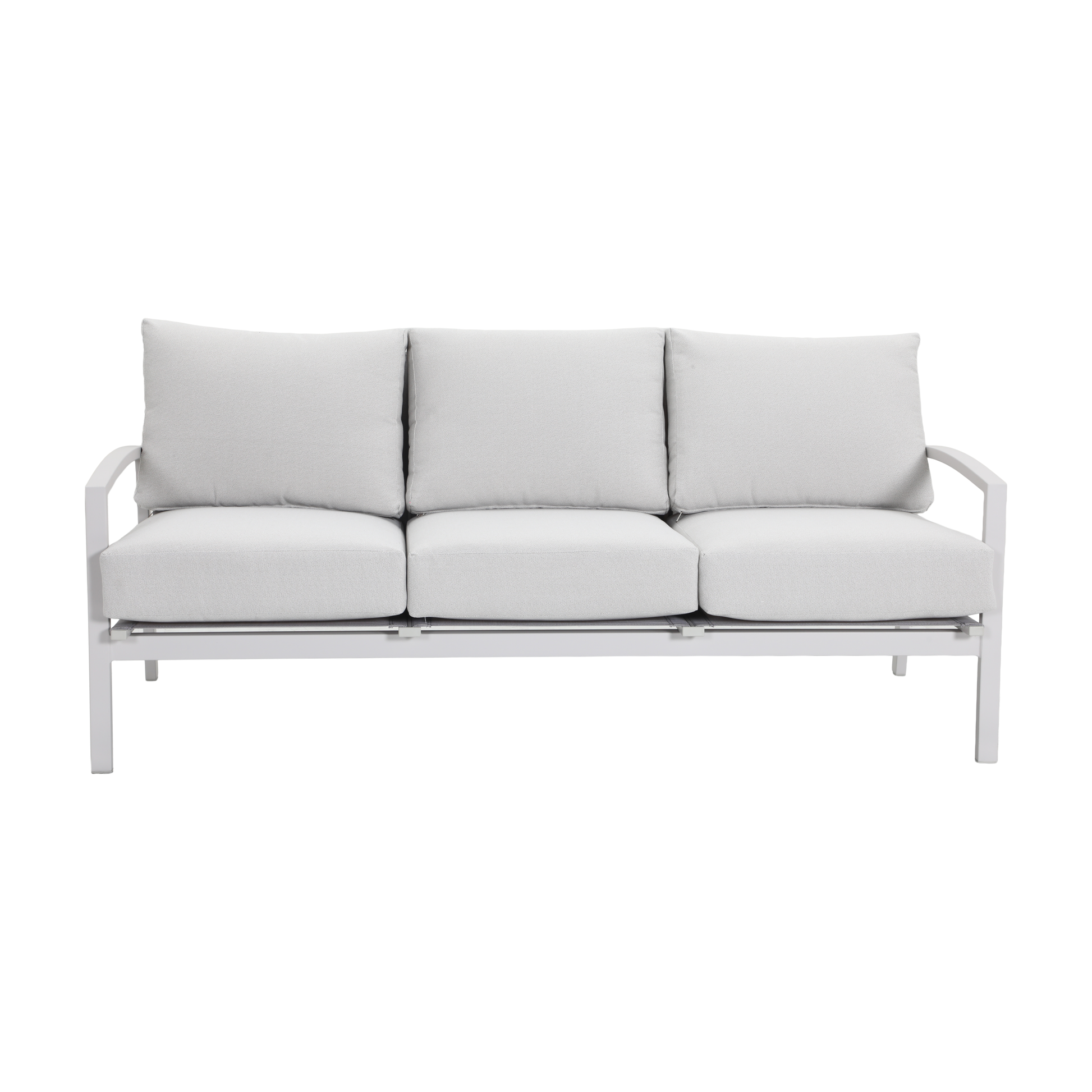 PESCO IV 5-Seater Outdoor Lounge Setting in White - Triple Lounge Detail