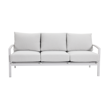 PESCO IV 5-Seater Outdoor Lounge Setting in White - Triple Lounge Detail