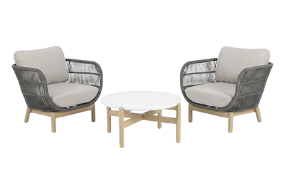 PINO III 2-Seater Outdoor Chat Setting