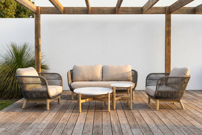 PINO V 4-Seater Outdoor Lounge Setting on a weathered timber deck