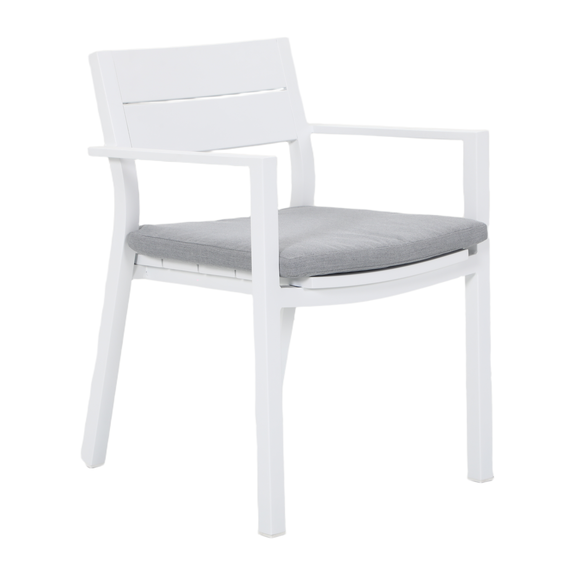 PLATANO VII 6-Seater Outdoor Dining Setting - White - Dining Armchair Detail