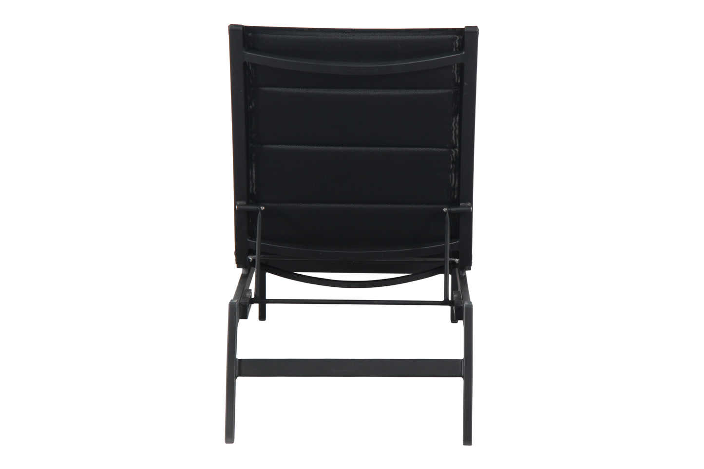 PRIMULA Padded Sunlounge in Gunmetal - Rear profile on a white background