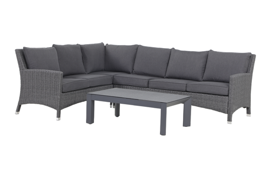 SALICE III 5-Seater Outdoor Corner Lounge Setting - Angle view on white background