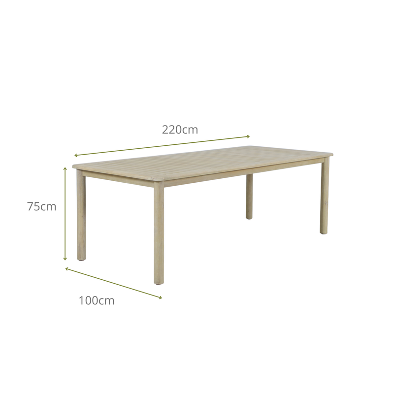 SAMBUCO IX 8-Seater Outdoor Dining Setting- Dining Table Dimension