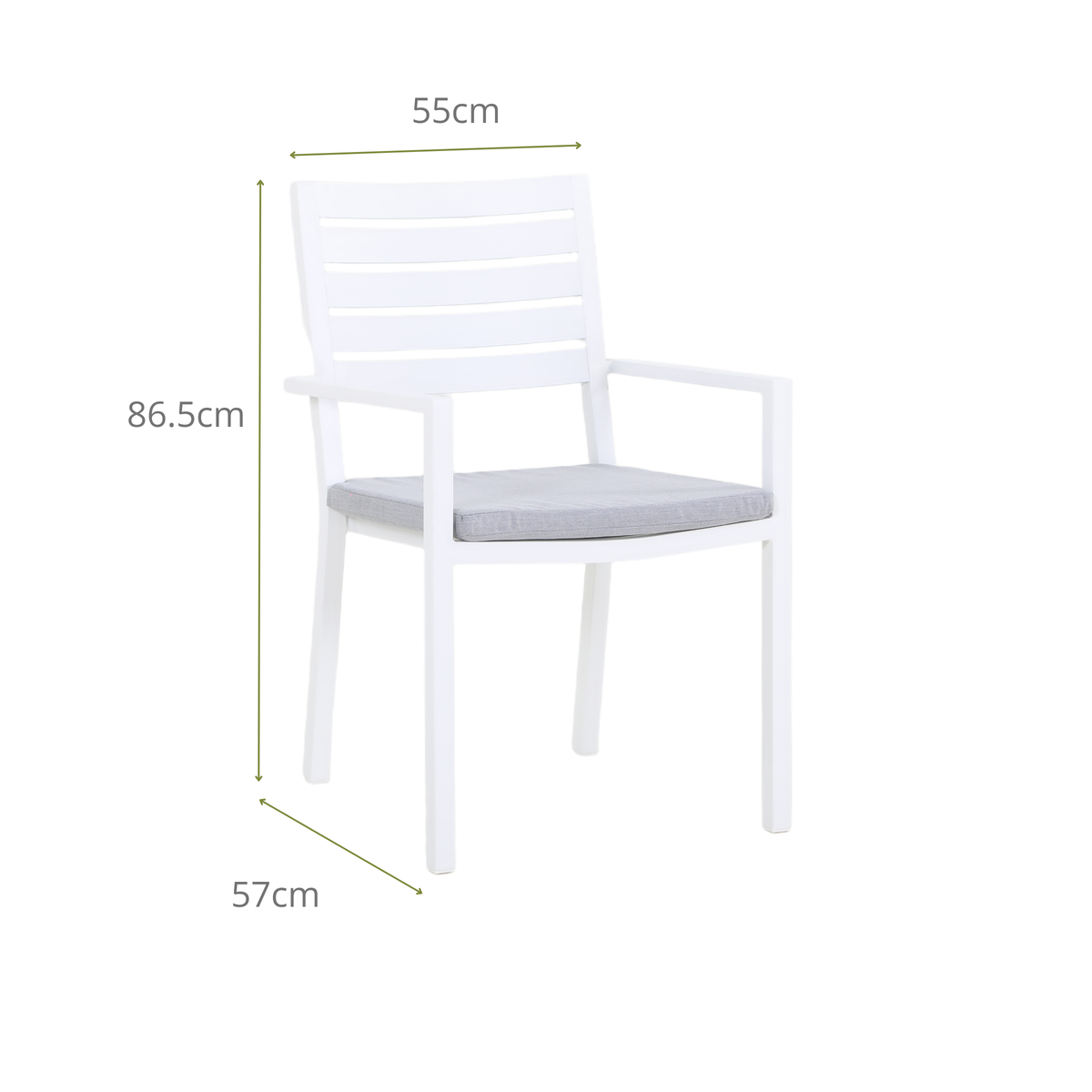 STACHYS IX 8-Seater Outdoor Dining Chair Dimensions