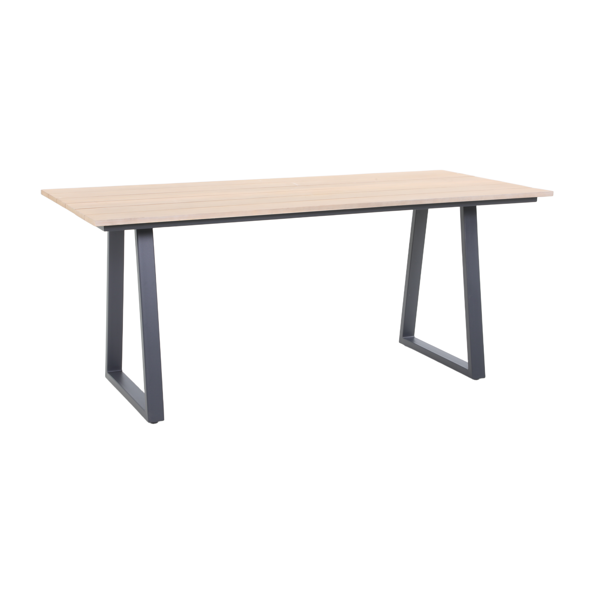 SUSANO VII 6-Seater Outdoor Dining Setting in Black - Dining Table Detail