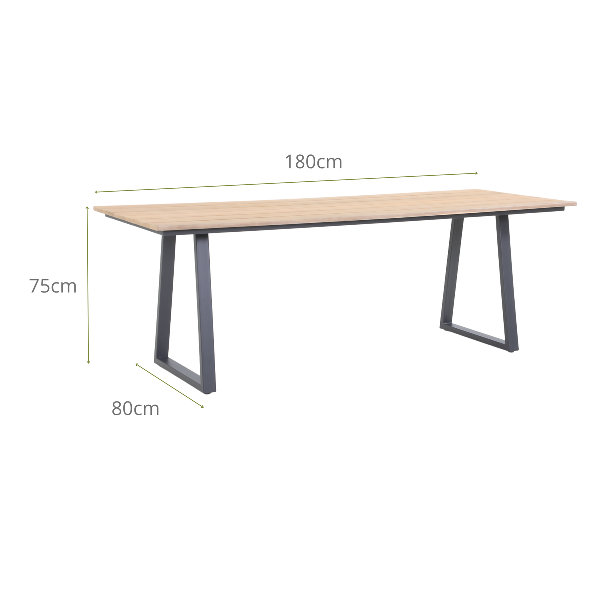 SUSANO VII 6-Seater Outdoor Dining Table Dimensions