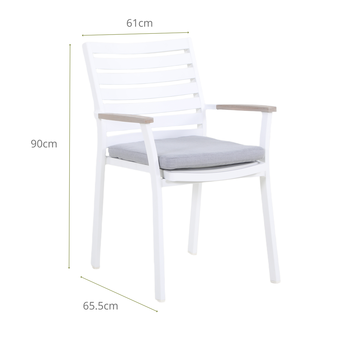 TIARELLO IX 8-Seater Outdoor Dining Chair Dimensions