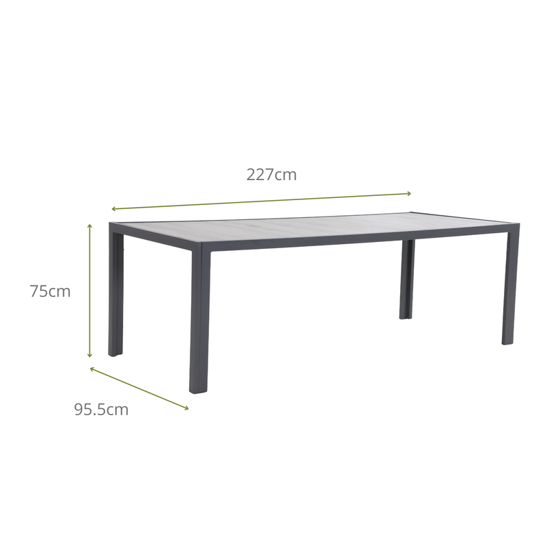 TUBEROSA IX 8-Seater Outdoor Dining Table Dimensions