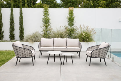 YOTTO V 5-Seater Outdoor Lounge Setting on a modern outdoor entertaining terrace
