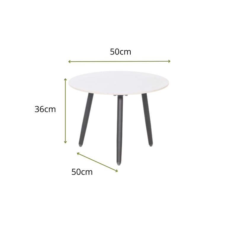 YOTTO V 5-Seater Outdoor Lounge Setting- Side Table Dimensions