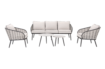 YOTTO V 5-Seater Outdoor Lounge Setting – Front View on White Background
