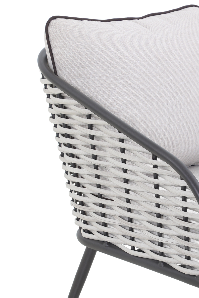 Wicker Accents & Plush Cushions