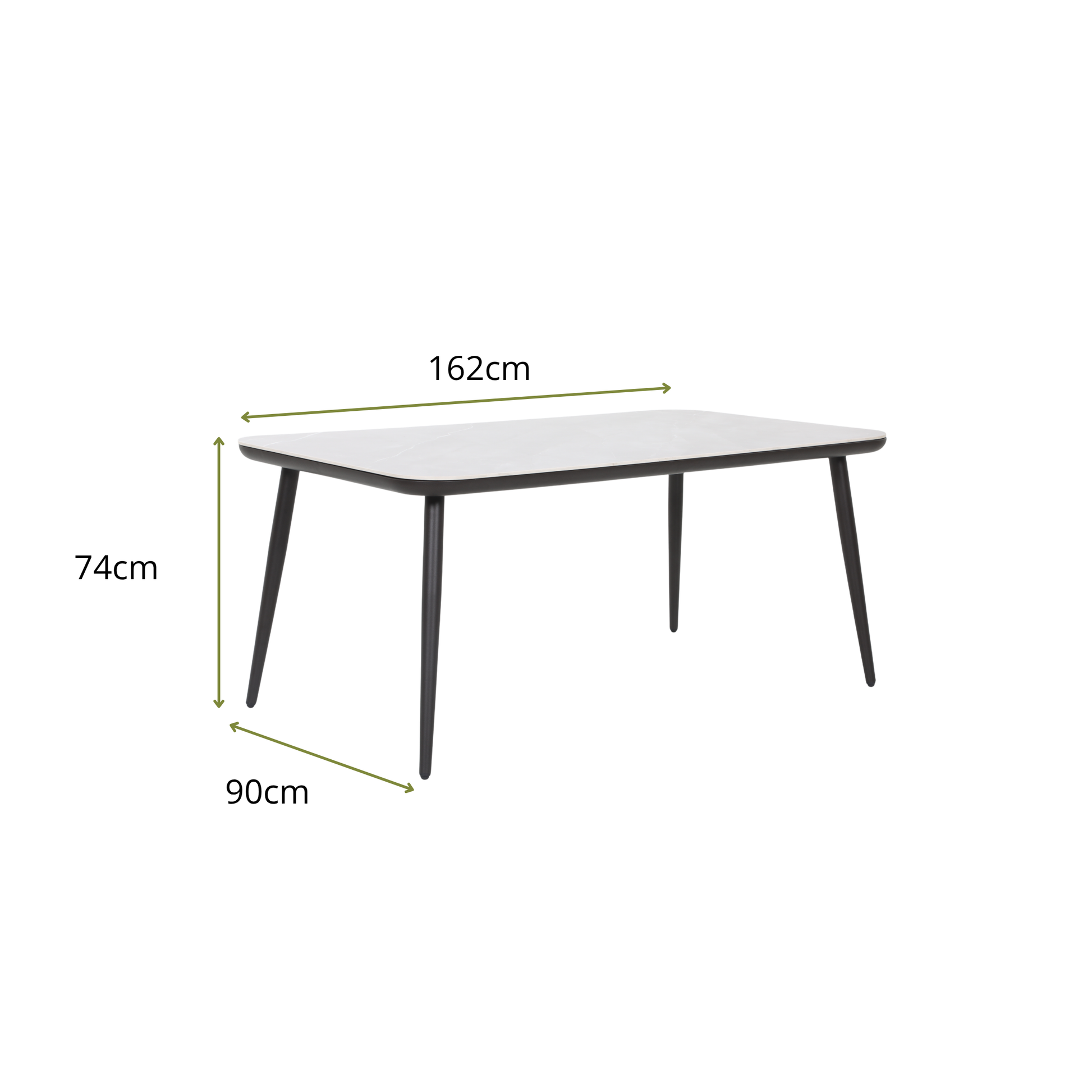 YOTTO VII 6-Seater Outdoor Dining Setting - Dining Table Dimensions