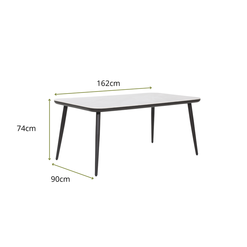YOTTO VII 6-Seater Outdoor Dining Setting - Dining Table Dimensions